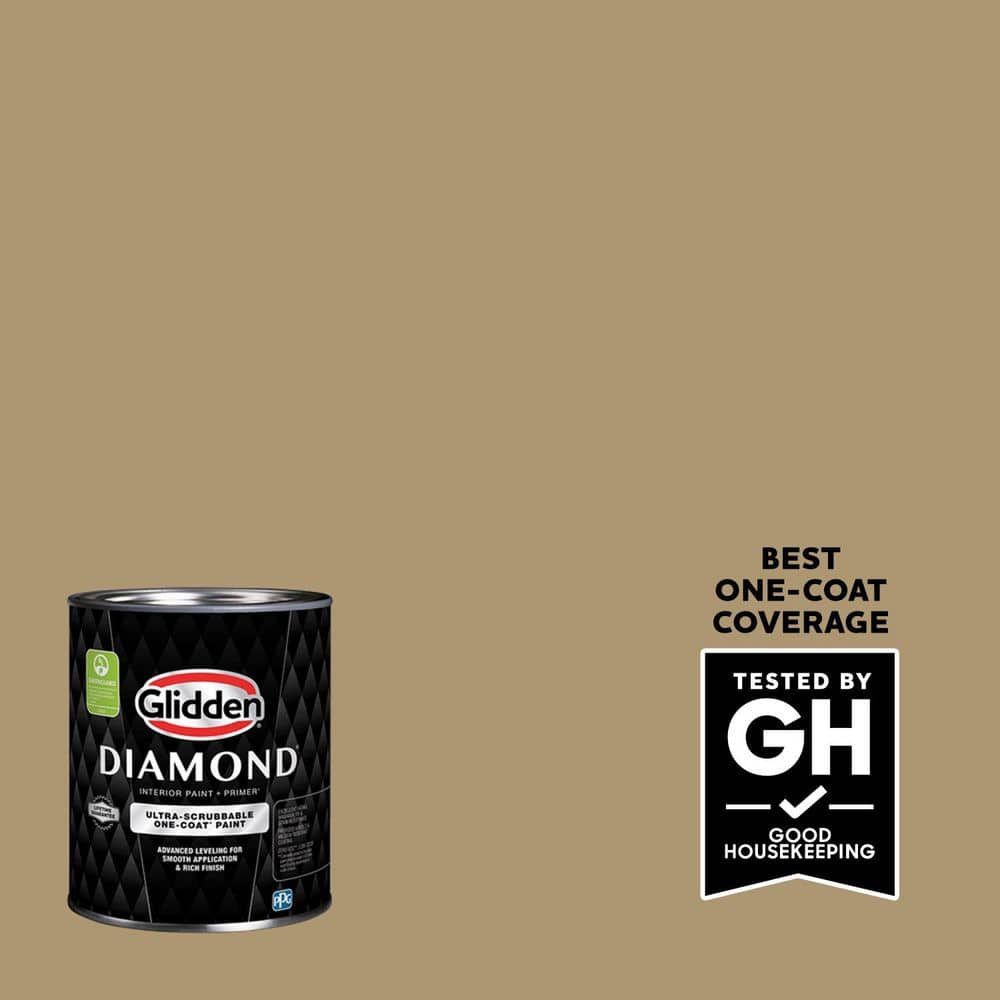 Glidden Diamond 1 qt. #PPG1098-5 Jute Eggshell Interior Paint with Primer
