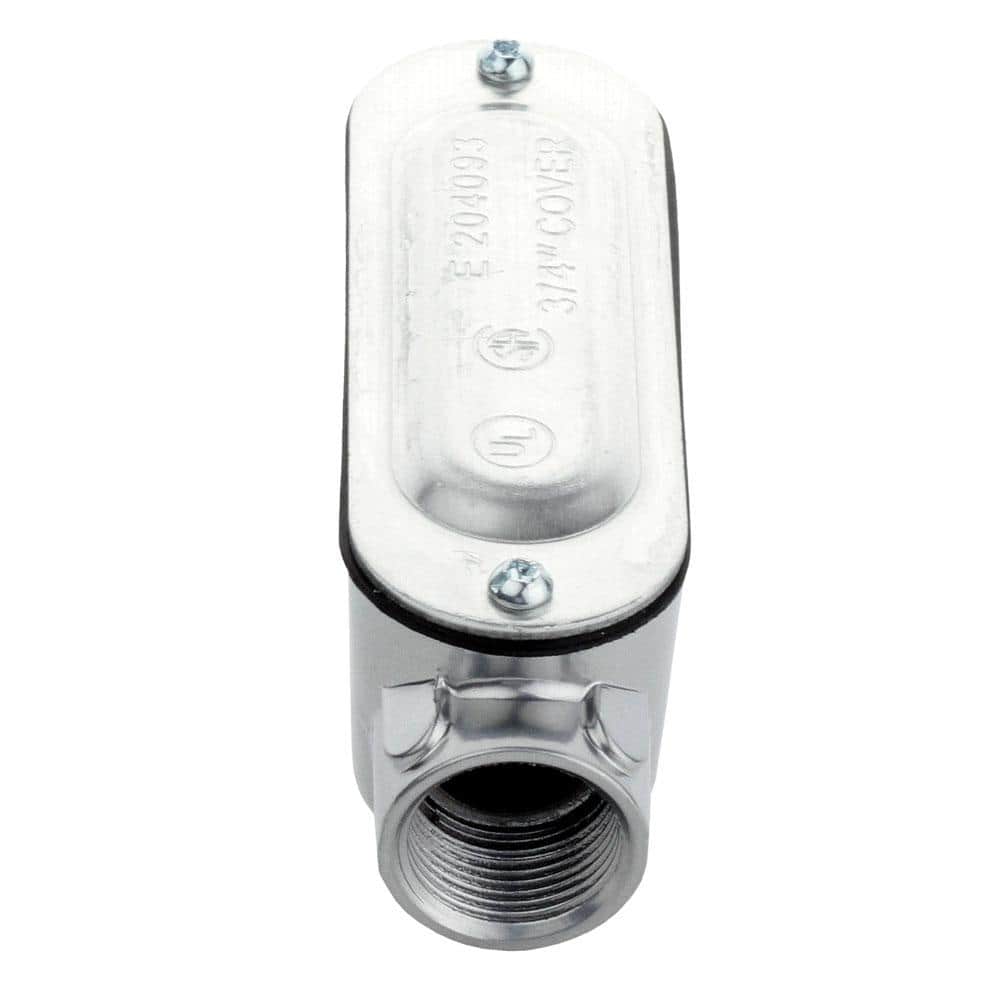 Commercial Electric 3/4 in. Rigid Metal Conduit (RMC) Threaded Conduit Body with Stamped Cover (Type LB) (3)