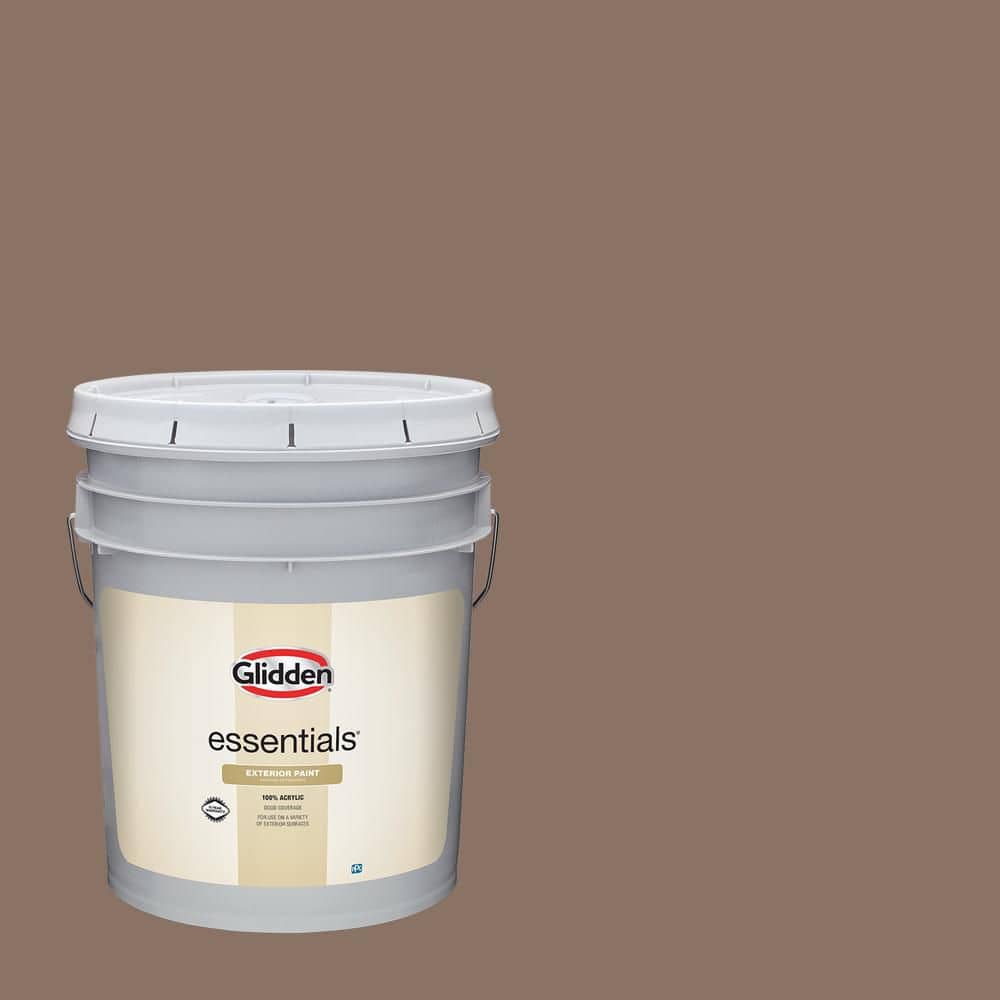 Glidden Essentials 5-gal. PPG1073-6 Derby Brown Flat Exterior Paint