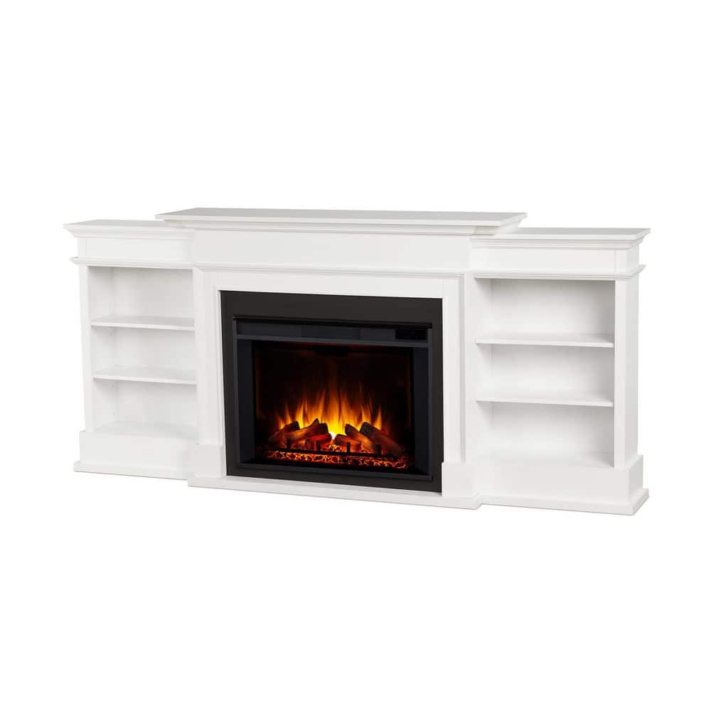 Real Flame Ashton Grand 92 in. Freestanding Electric Fireplace TV Stand in White (3)