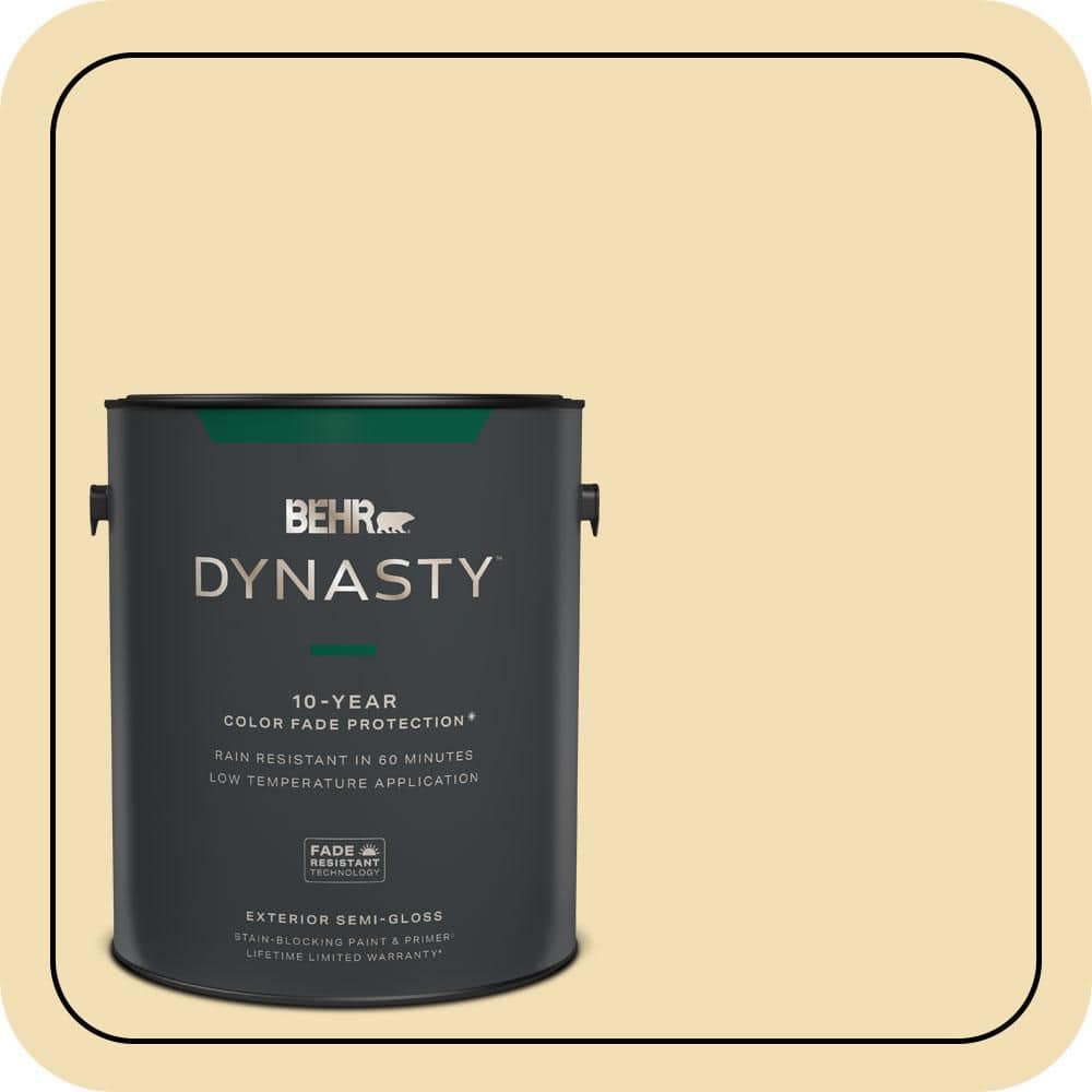 BEHR DYNASTY 1 gal. #PPU6-12 Calla Semi-Gloss Exterior Stain-Blocking Paint & Primer