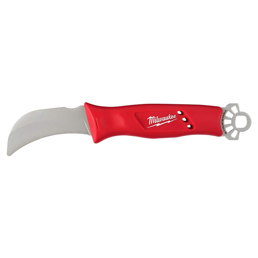 Milwaukee Lineman's Hawkbill Knife with STICKWORK 3-in-1 Ring (1)