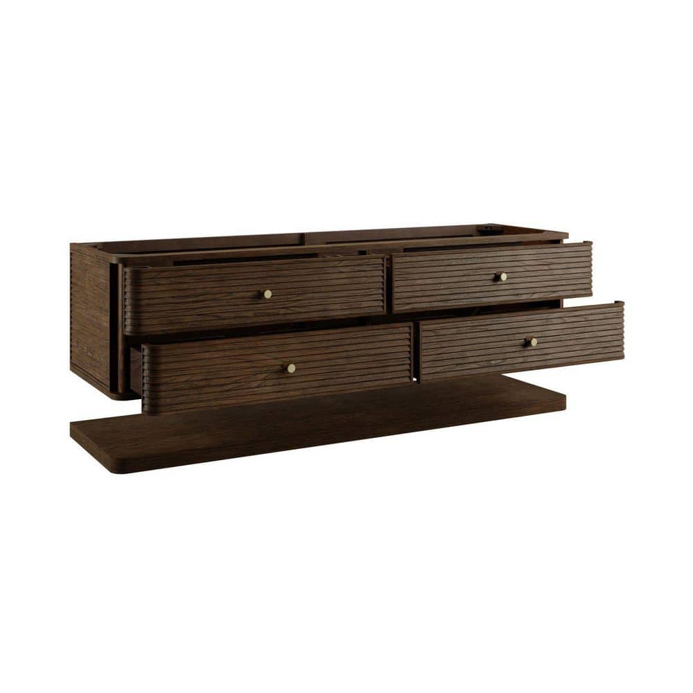 James Martin Vanities Allamari 71.6 in. W x 21.5 in. D x 34.8 in. H Double Bath Vanity Cabinet Without Top in Sable (3)