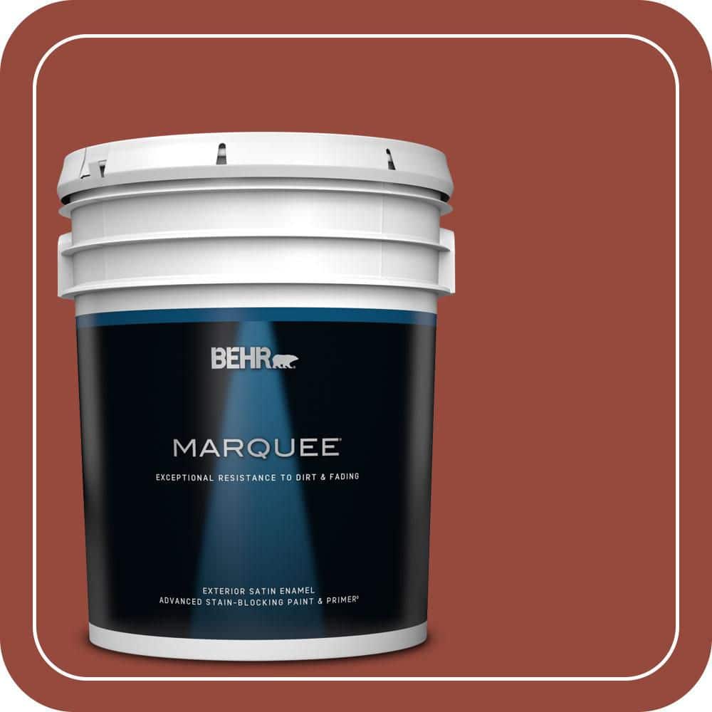 BEHR MARQUEE 5 gal. #MQ1-24 Smokin Hot Satin Enamel Exterior Paint & Primer