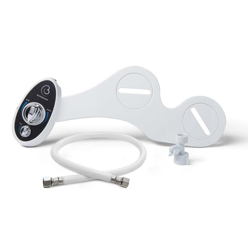 BOSS INTERNATIONAL LLC Boss Bidet Non-Electric Luxury Toilet Bidet Attachment Water Sprayer Dual Nozzle White and Black (2)