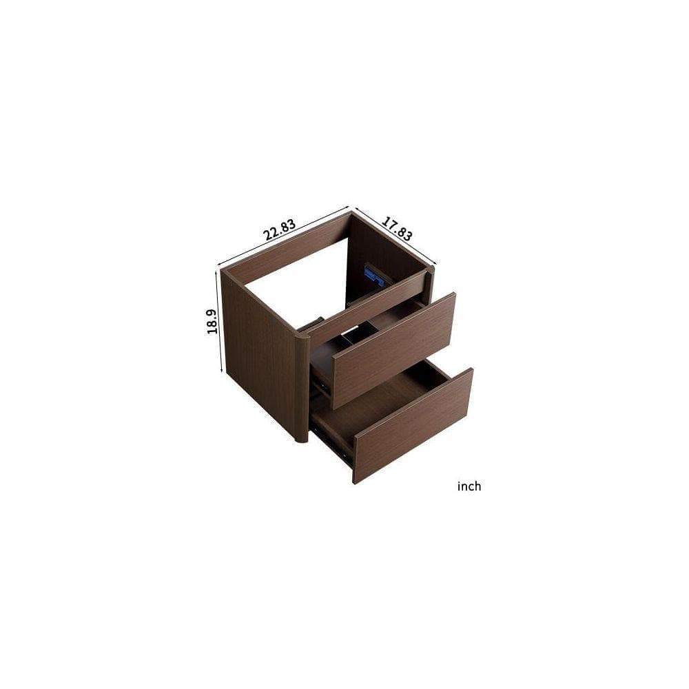 SANFANGIE HE 22.83 in. Bath Vanity Cabinet without Top in Black Brown Ready to Assemble Floating (3)