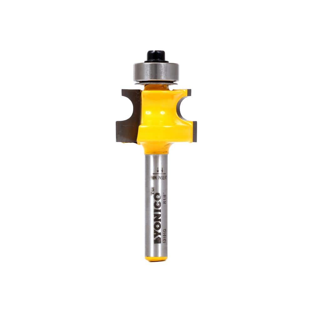 Yonico Bullnose Bead 1/4 in. Bead 1/4 in. Shank Carbide Tipped Router Bit