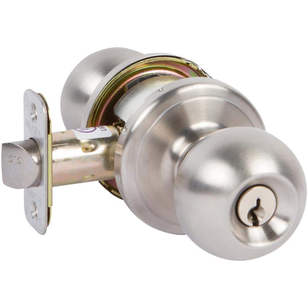 DELANEY HARDWARE Grade 2 Bordain Stainless Steel Entry Knob