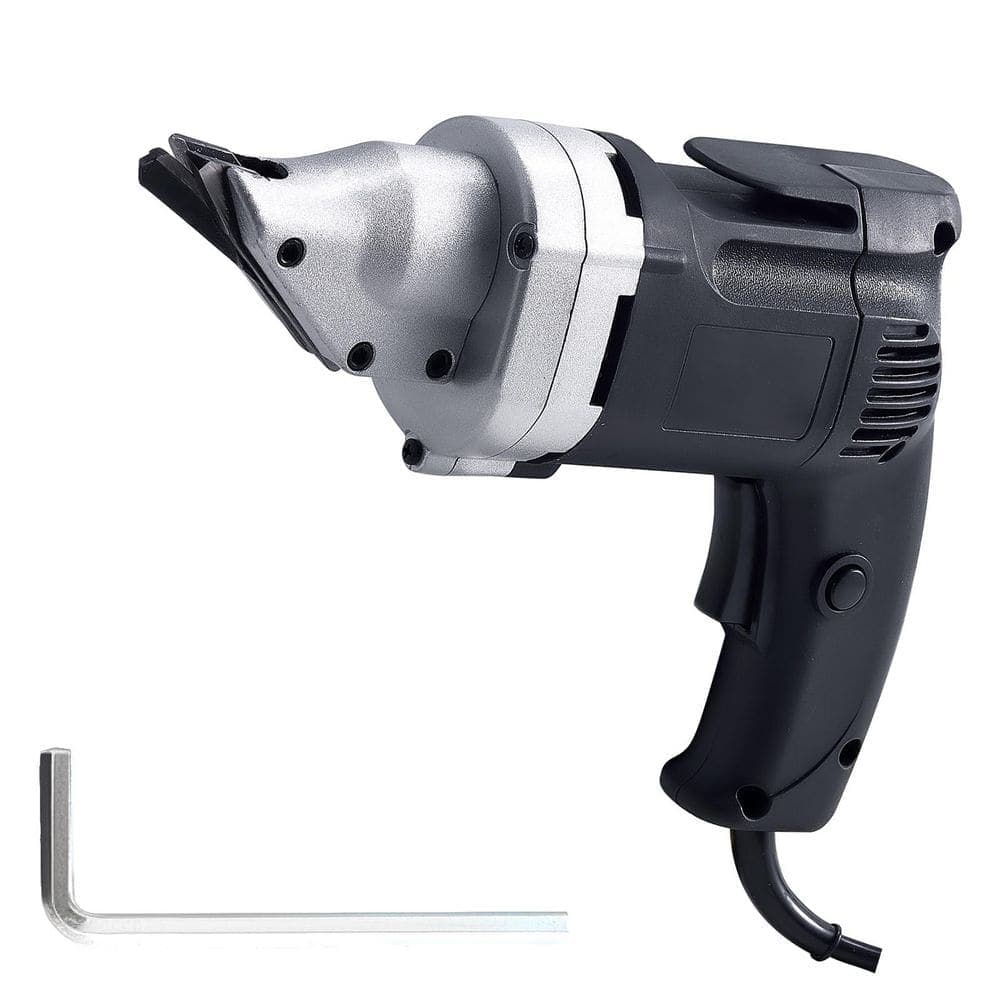 SKYSHALO Electric Metal Shear, 4.0-Amp Corded, 360° Swivel, Variable Speed, Cuts 18GA Galv and 20GA Stainless Steel, 2500 SPM (1)