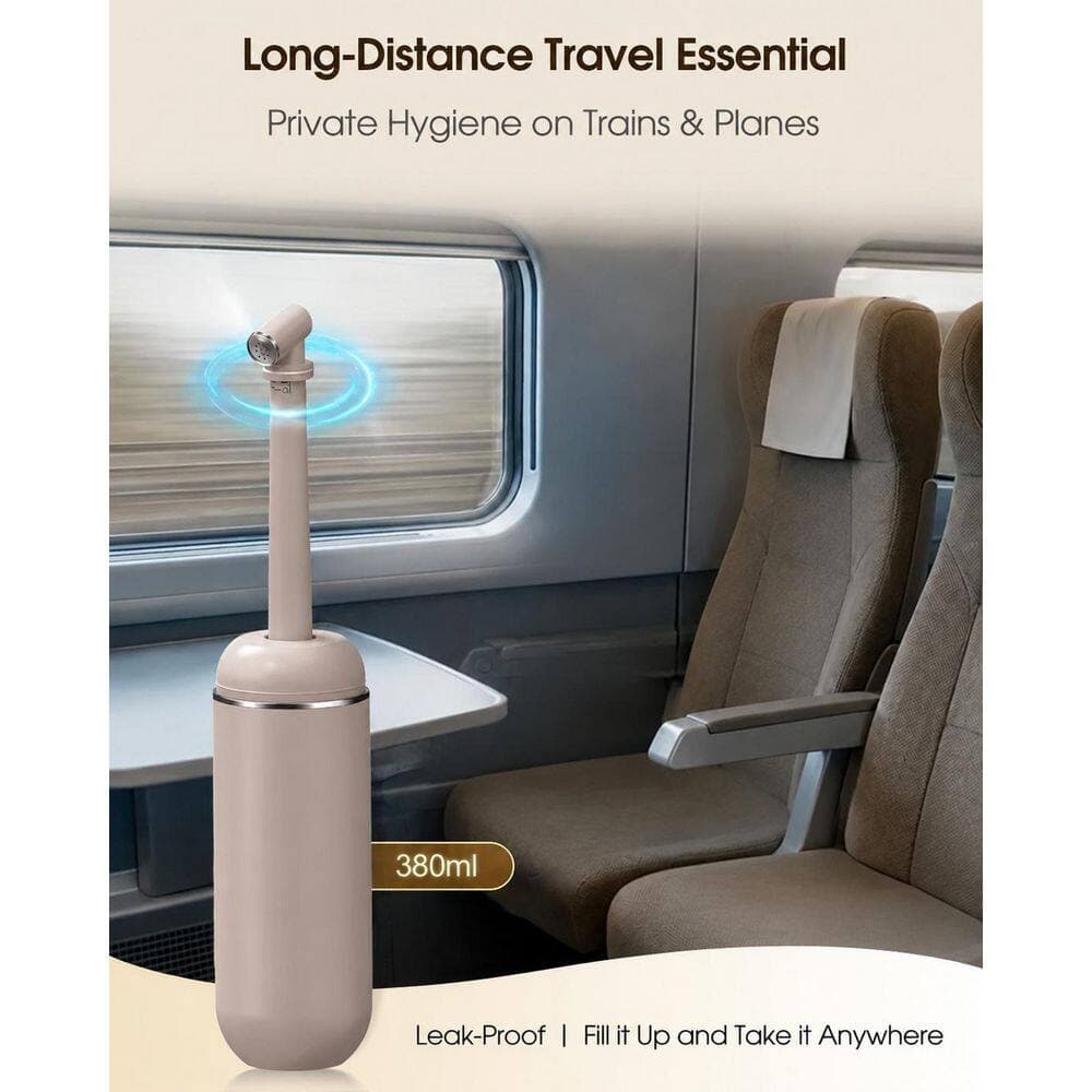 Anqtovp Portable Bidet Attachment with 380ml Large Capacity, Leak-Proof Manual Squeeze Handheld Peri Bottle, 1 Piece (2)