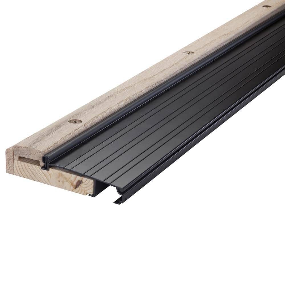 M-D Building Products 4-9/16 in. x 1-1/8 in. x 36 in. Brown Adjustable Aluminum & Hardwood Threshold (2)