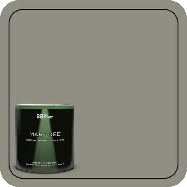 BEHR MARQUEE 1 qt. #N370-5 Incognito Semi-Gloss Enamel Exterior Paint & Primer (2)