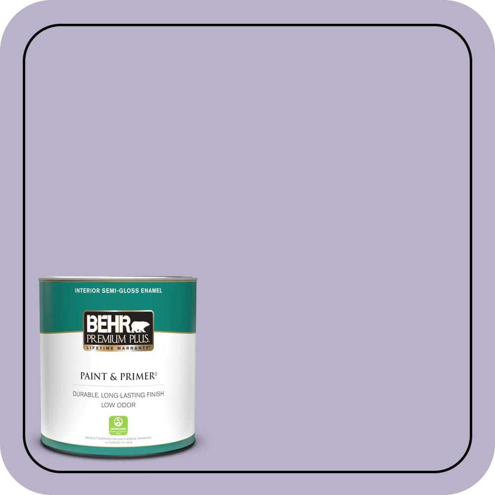 BEHR PREMIUM PLUS 1 qt. #S570-3 Bohemianism Semi-Gloss Enamel Low Odor Interior Paint & Primer