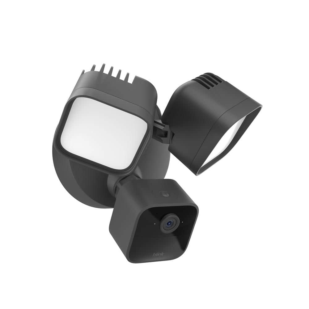 Blink Wired Floodlight Camera - Smart Security Camera, 2600-Lumens, HD Works with Alexa - 1 Camera (Black) (4)