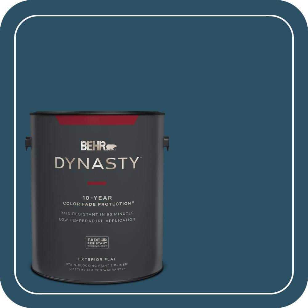 BEHR DYNASTY 1 gal. #560D-7 Planetarium Flat Exterior Stain-Blocking Paint & Primer