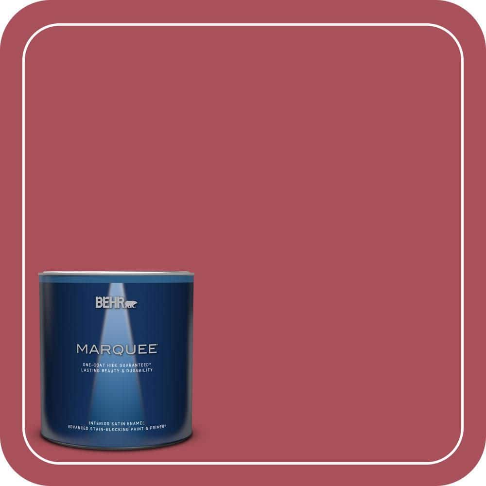 BEHR MARQUEE 1 qt. #T13-18 Ski Patrol Satin Enamel Interior Paint & Primer