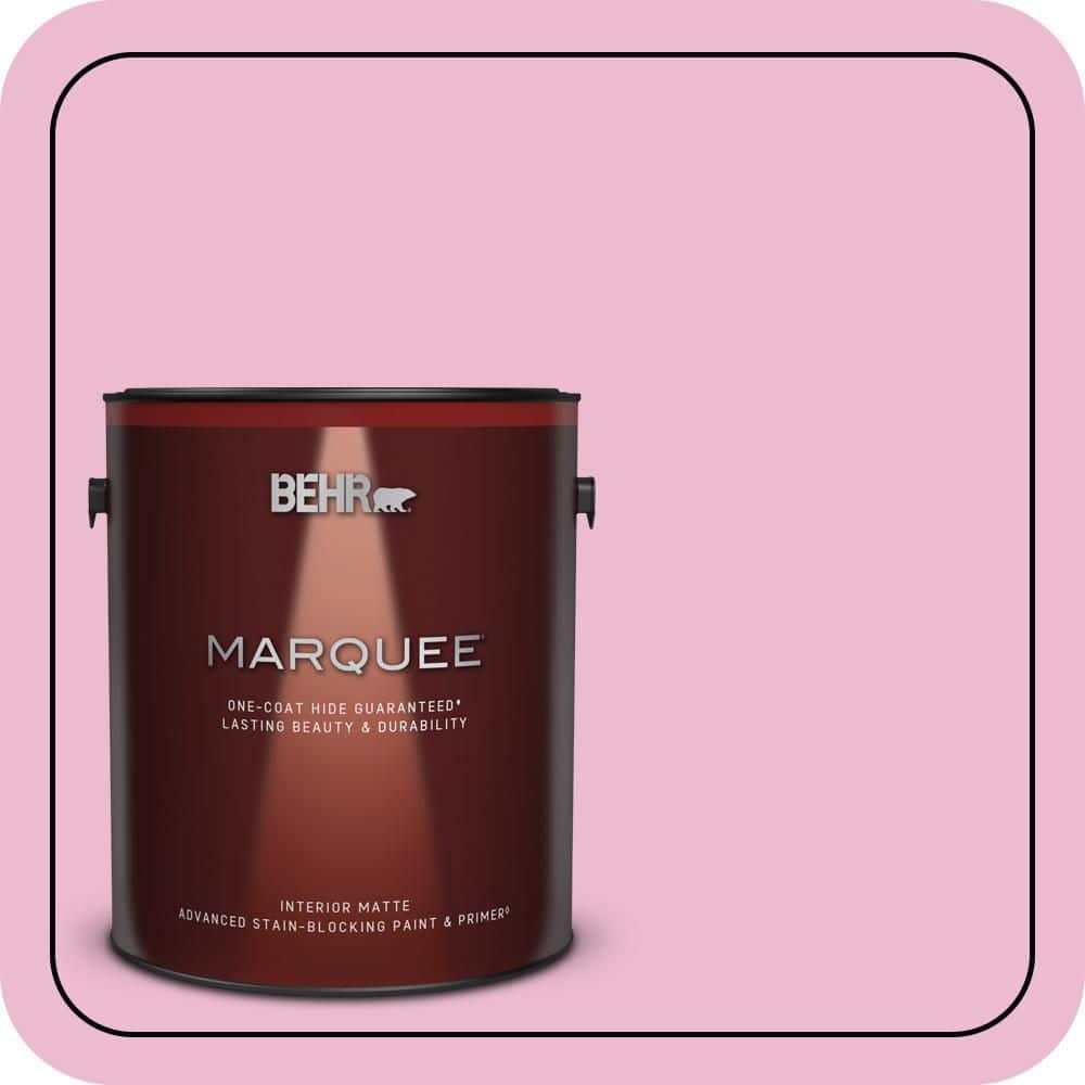 BEHR MARQUEE 1 gal. #P130-2A Dainty Pink Matte Interior Paint & Primer