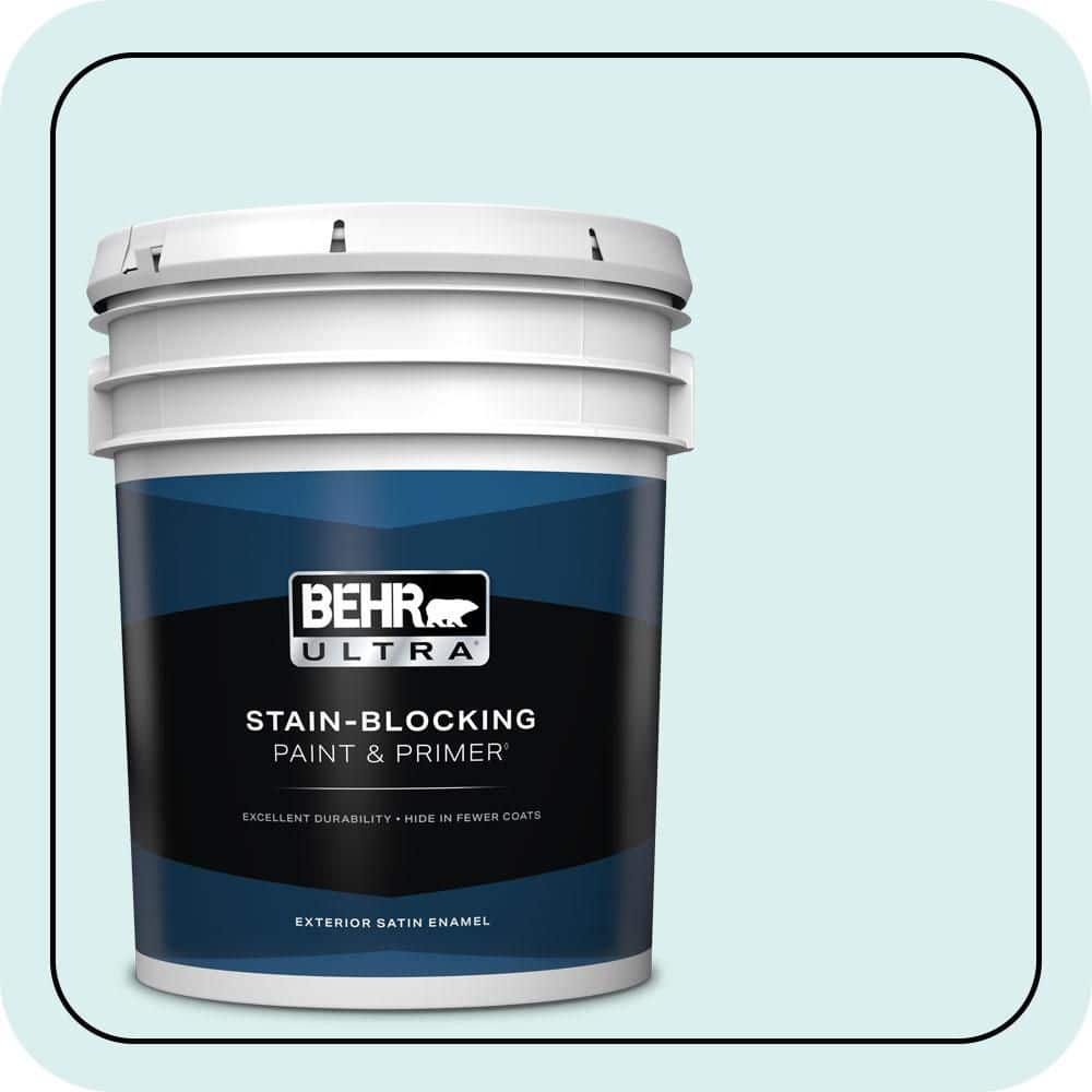BEHR ULTRA 5 gal. #520C-1 Spring Rain Satin Enamel Exterior Paint & Primer