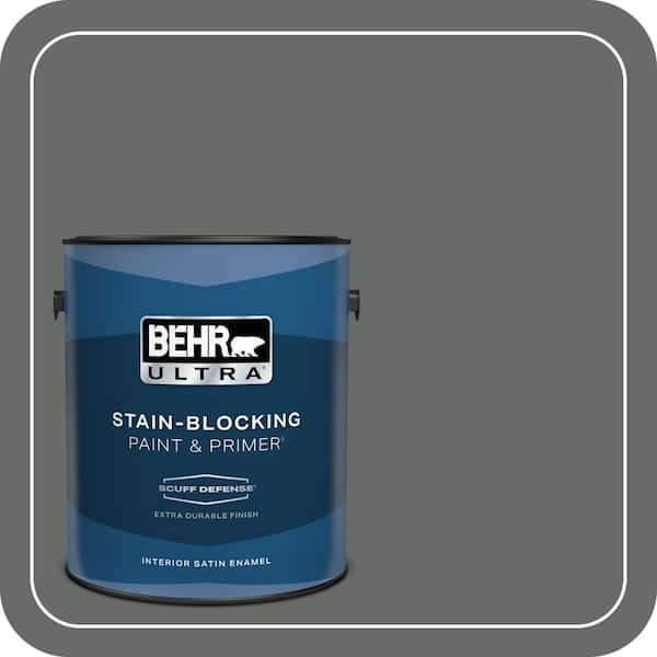 BEHR PREMIUM PLUS #BNC-26 Lunar Basalt Interior/Exterior Paint & Primer Color Sample (3)