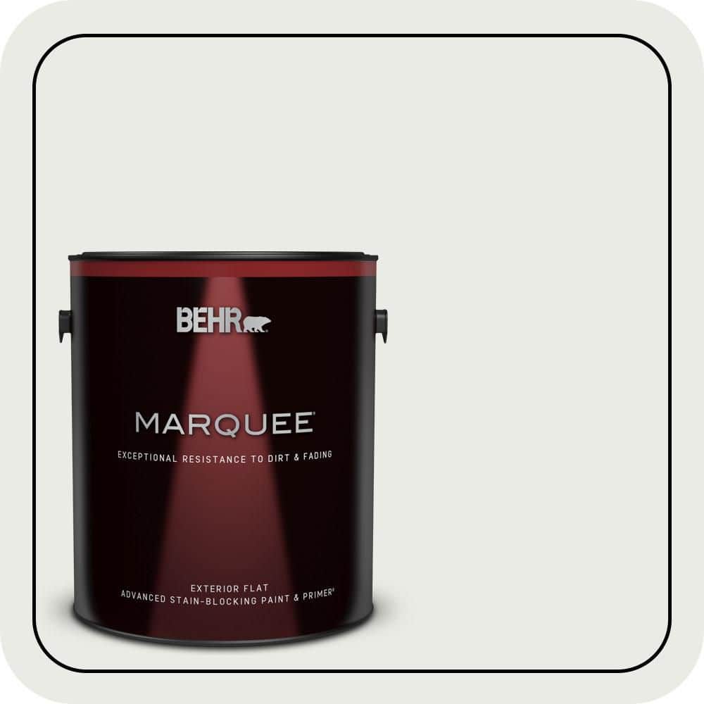 BEHR MARQUEE 1 gal. #PPU12-12 Gallery White Flat Exterior Paint & Primer