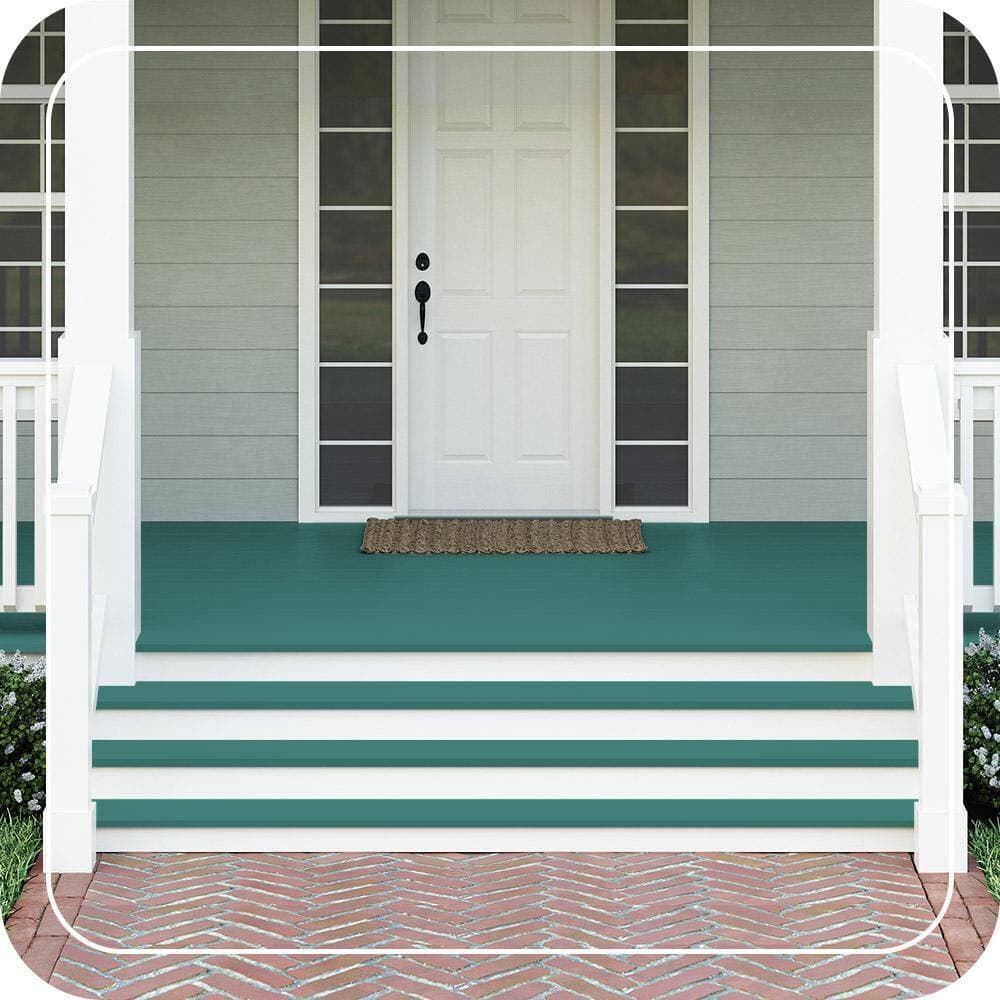 BEHR PREMIUM 1 gal. #M450-6 Bubble Turquoise Textured Low-Lustre Enamel Interior/Exterior Porch and Patio Anti-Slip Floor Paint (3)