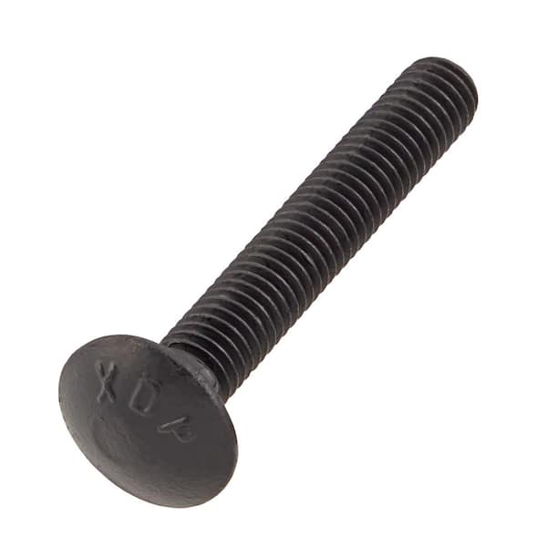 DECKMATE 3/8 in. -16 x 2-1/2 in. Black Deck Exterior Carriage Bolt (2)