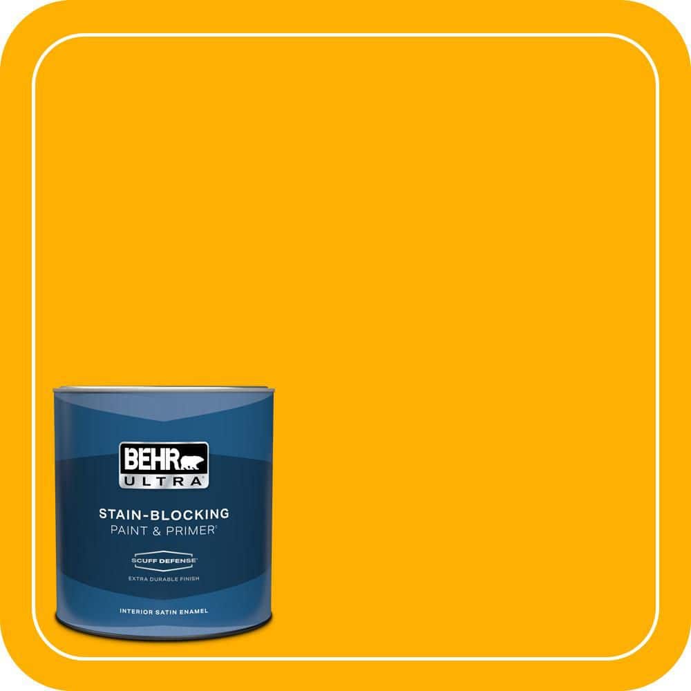 BEHR ULTRA 1 qt. #S-G-350 Desert Glow Extra Durable Satin Enamel Interior Paint & Primer
