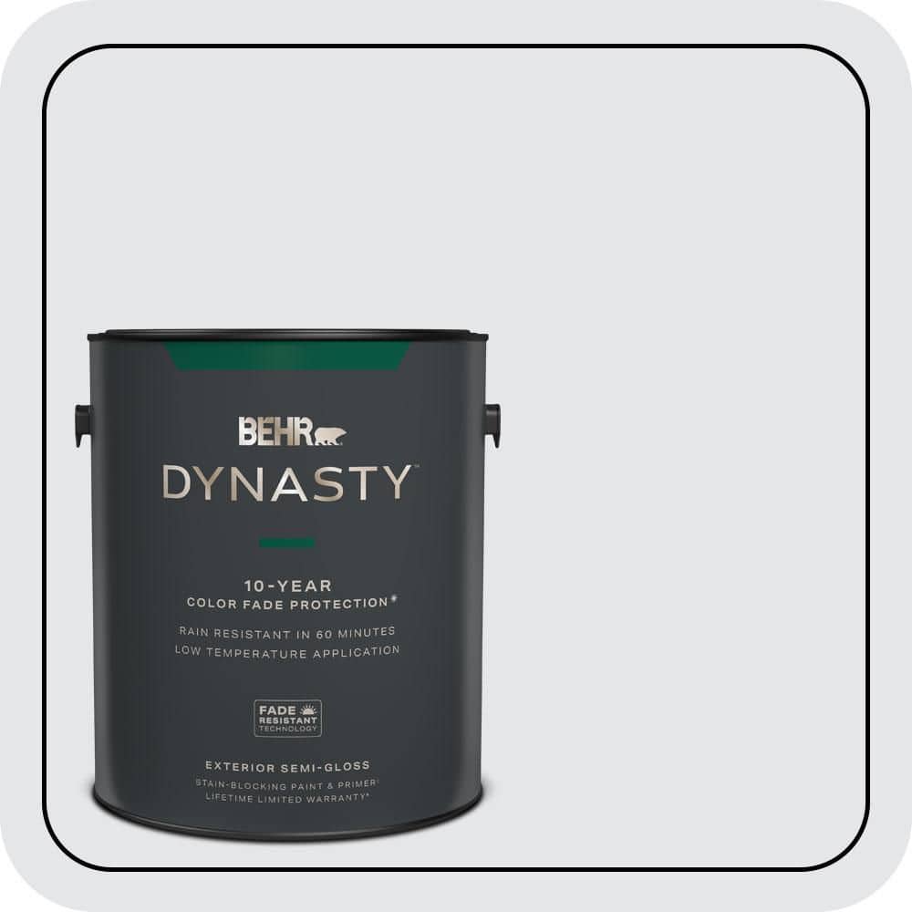 BEHR DYNASTY 1 gal. #620E-1 Lily Lavender Semi-Gloss Exterior Stain-Blocking Paint & Primer