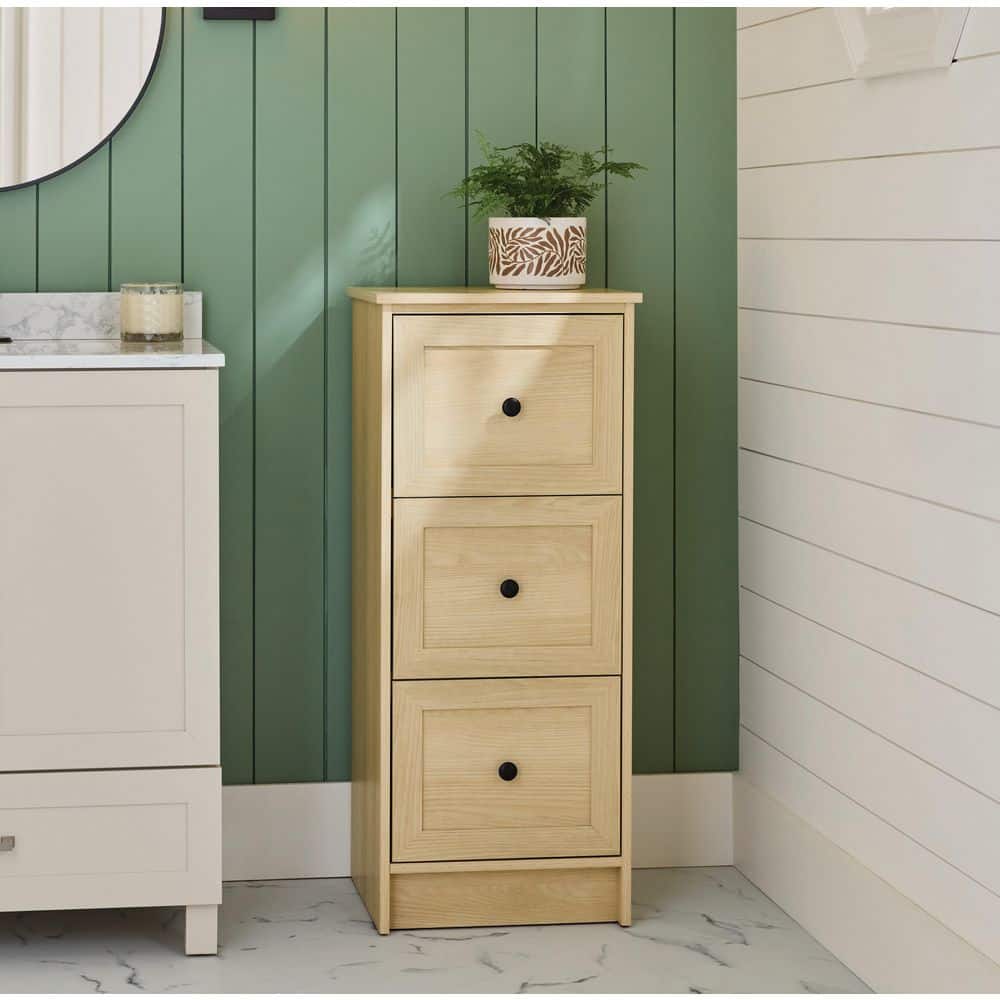 Glacier Bay 16 in. W 15 in. D 38 in. H Freestanding Floor Linen Cabinet (1)