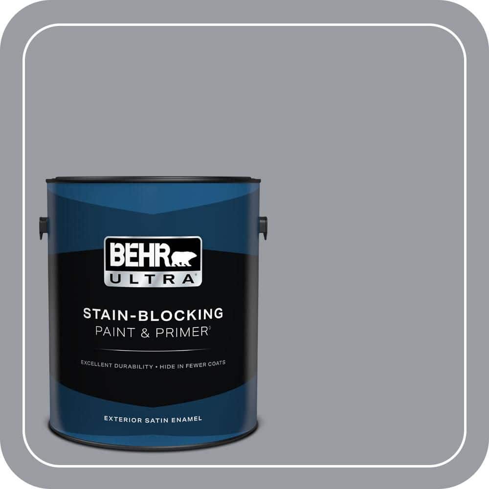 BEHR ULTRA 1 gal. #PPU26-20 Smokey Lilac Satin Enamel Exterior Paint & Primer