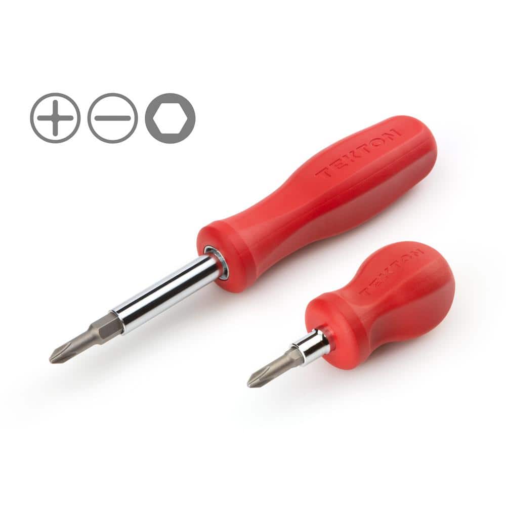 TEKTON Multi-Bit Screwdriver Set (2-Piece) (#1 to #2, 3/16 in. to 1/4 in.)