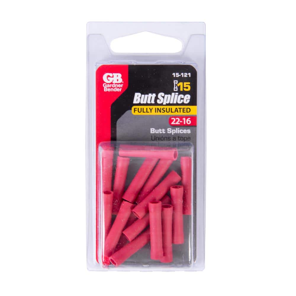 Gardner Bender 22 - 16 AWG Butt Splice Wire Connectors Red (3)