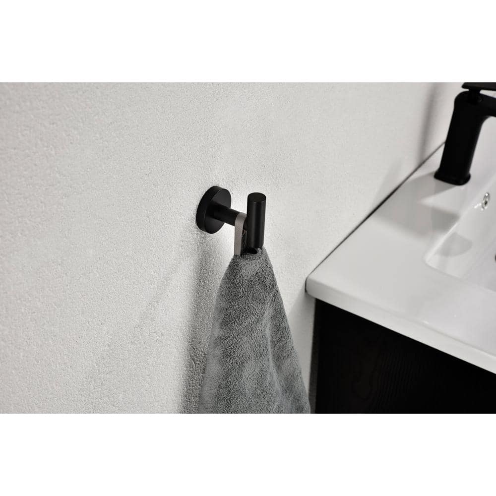 Unbranded 3-Piece Bathroom Hardware Set in Matte Black (3)