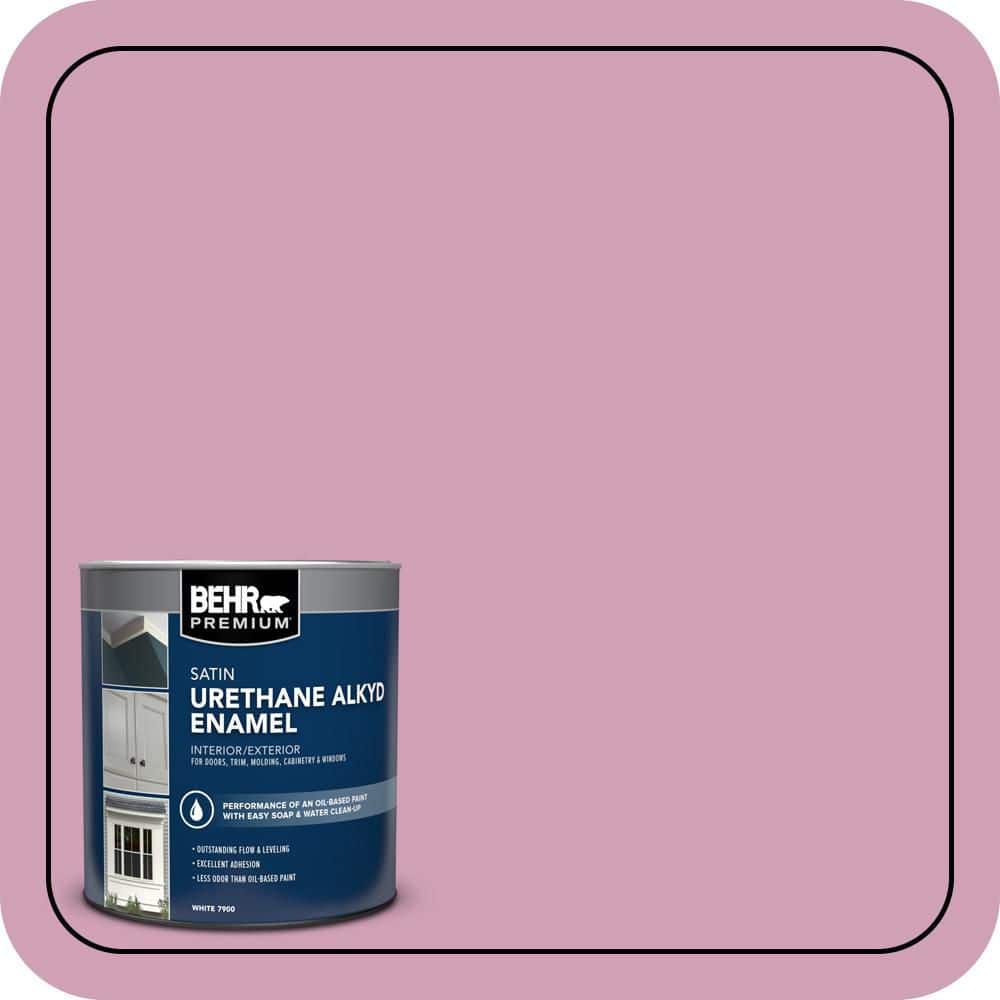 BEHR PREMIUM 1 qt. #M130-4 Raspberry Smoothie Satin Enamel Urethane Alkyd Interior/Exterior Paint (1)