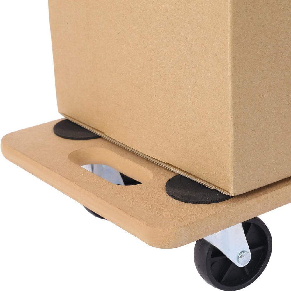 Huluwat 4 PCS 22.8 in. x11. 2 in. Heavy Duty Wood Rolling Dolly with Wheels for Heavy Items, Securely Holds 500 lbs. (2)