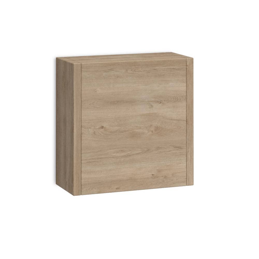 WS Bath Collections Dalia 13.8 in. W x 6.9 in. D x 13.8 in. H Bathroom Storage Wall Cabinet in Natural Oak (1)