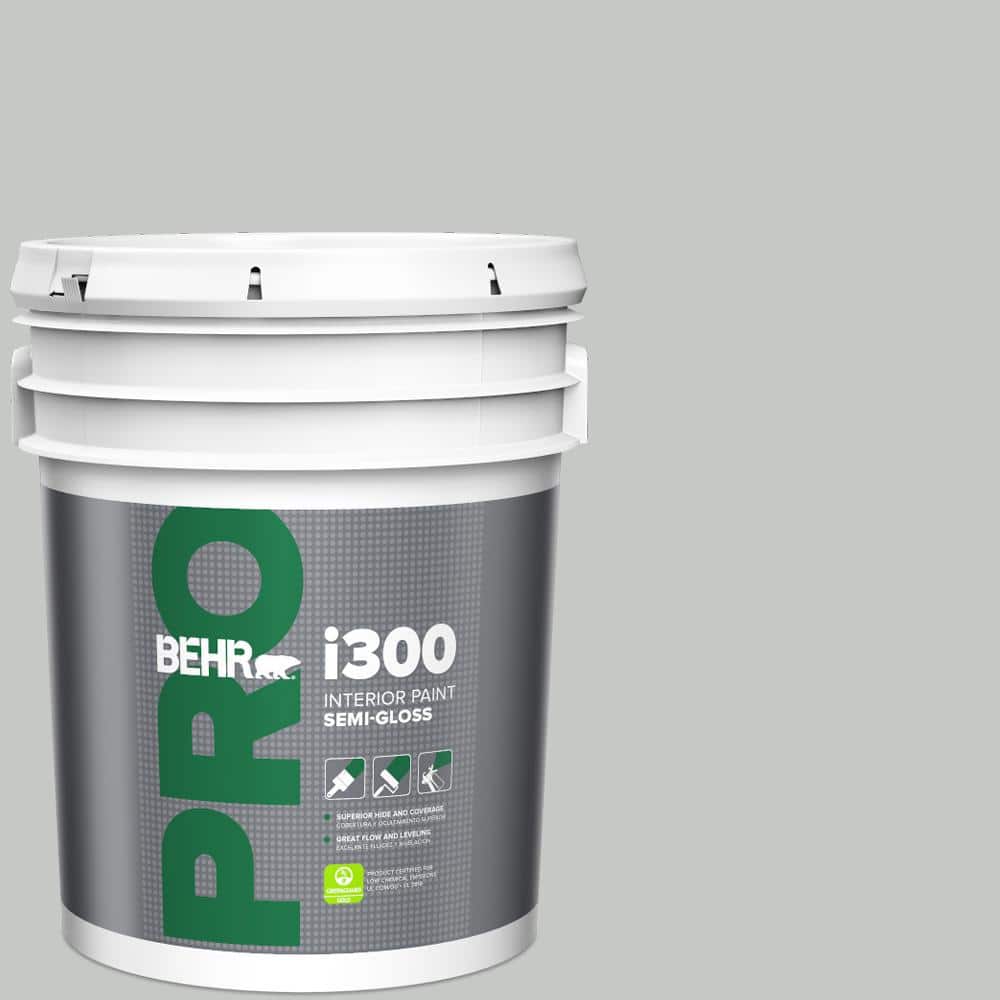 BEHR PRO 5 gal. #BNC-07 Frosted Silver Semi-Gloss Interior Paint