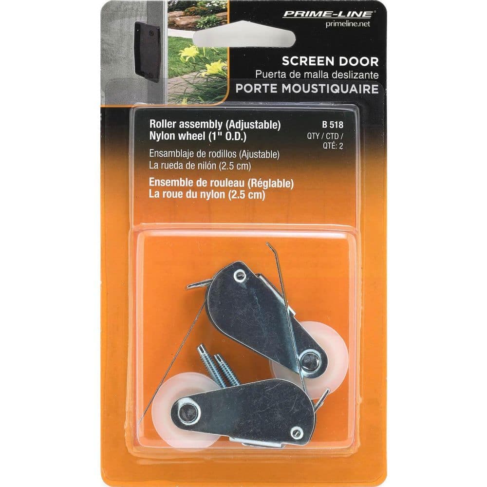 Prime-Line 1 in., Nylon, Sliding Screen Door, Spring Tension Roller (2-pack) (3)