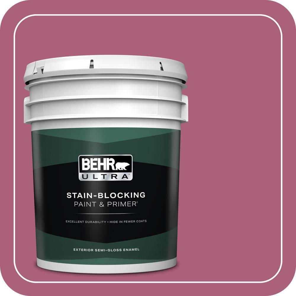 BEHR ULTRA 5 gal. #T13-1 Daah-Ling Semi-Gloss Enamel Exterior Paint & Primer