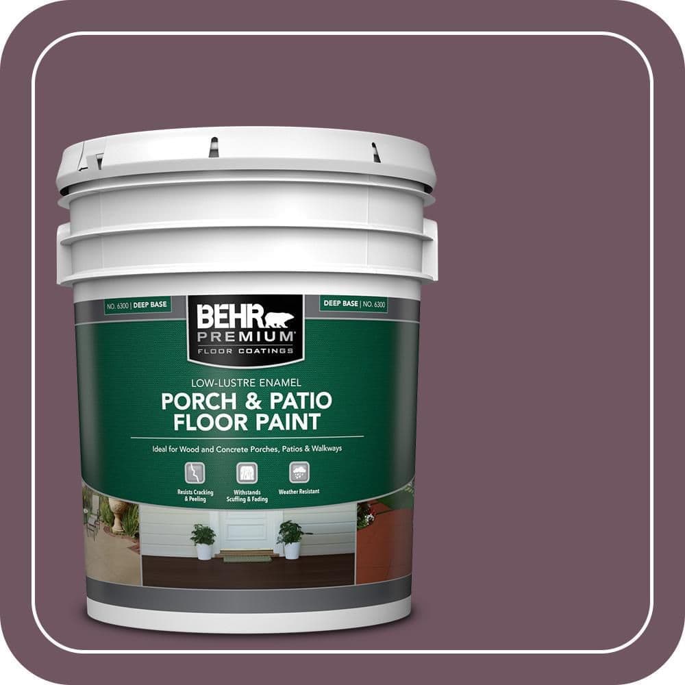 BEHR PREMIUM 5 gal. #S110-7 Exotic Eggplant Low-Lustre Enamel Interior/Exterior Porch and Patio Floor Paint (1)