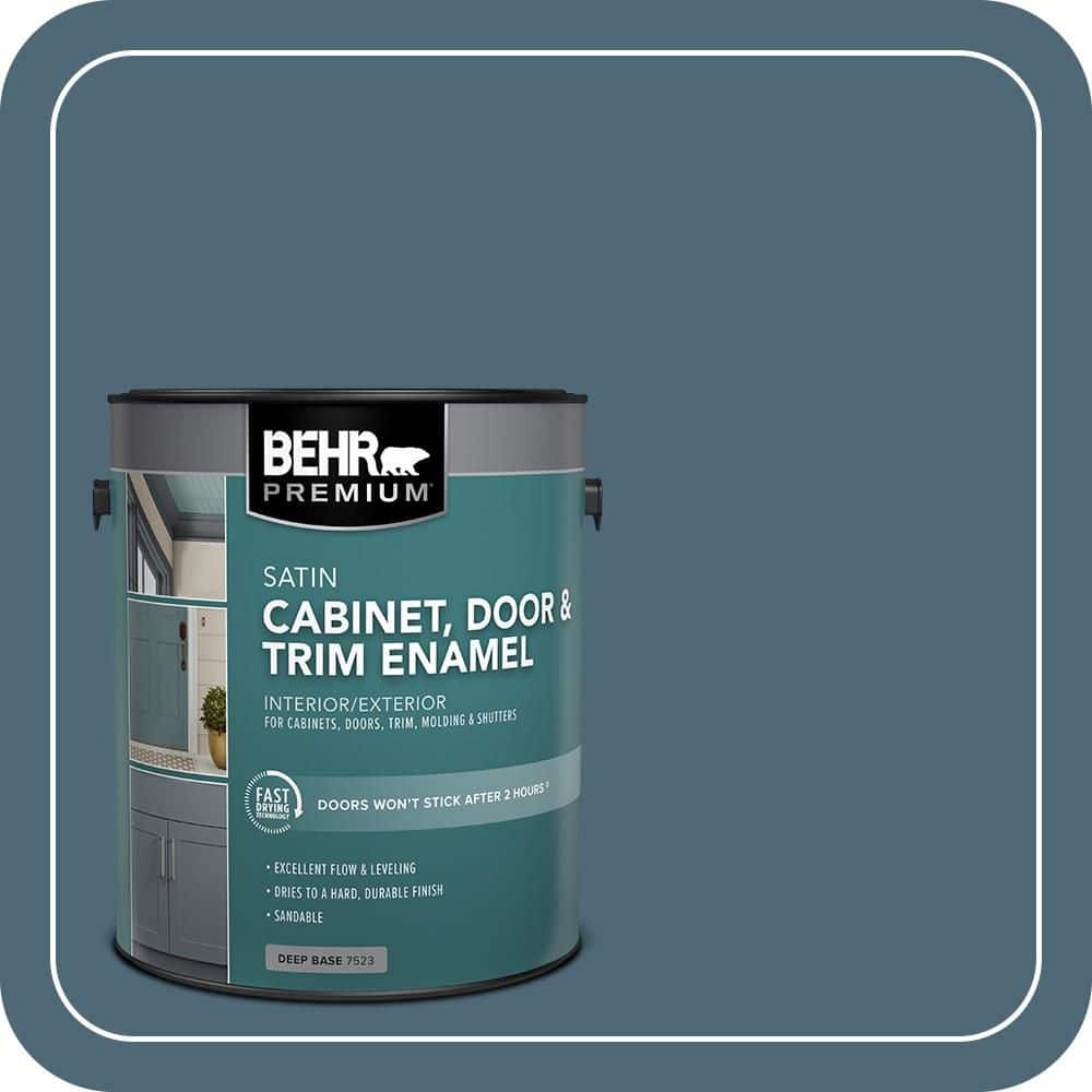 BEHR PREMIUM 1 gal. #S470-6 Shipwreck Satin Enamel Interior/Exterior Cabinet, Door & Trim Paint (1)