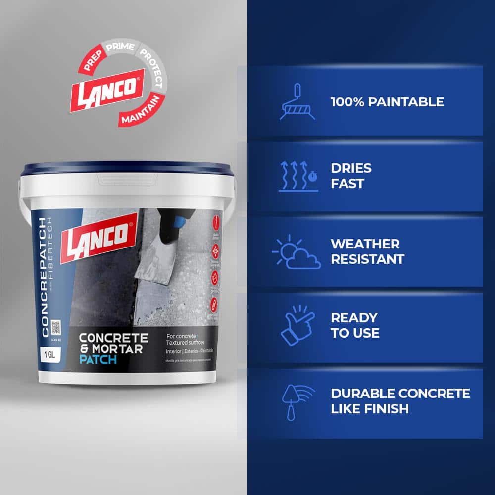 Lanco Concrepatch 1 Qt. Concrete & Mortar Patch and Repair (2)