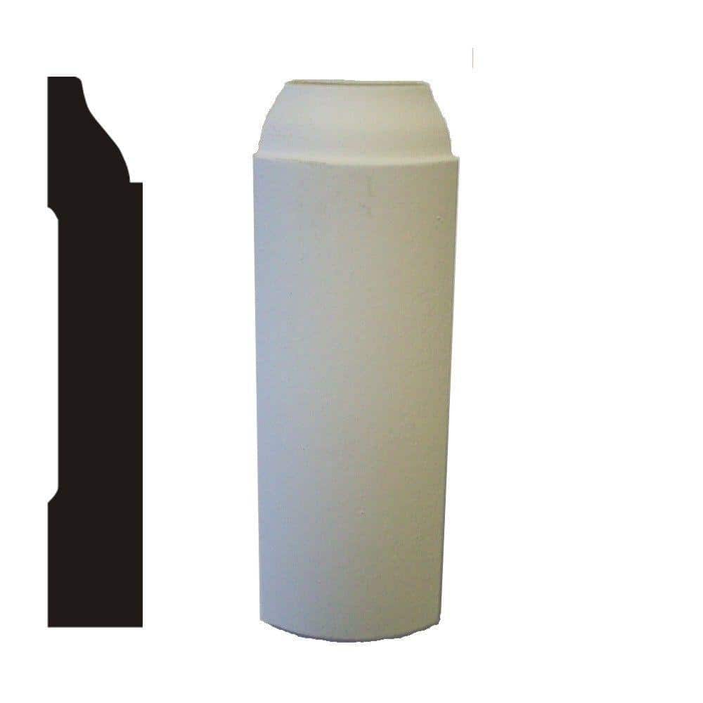 Unbranded LWM 623 1/2 in. x 1-3/4 in. x 5-1/4 in. MDF Primed Radius Base Outside Corner Moulding (1)