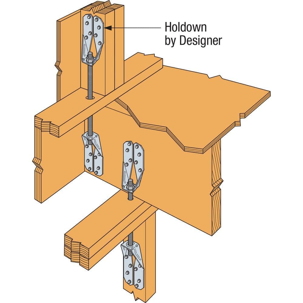 Simpson Strong-Tie DTT 3.25 in. x 7 in. 14-Gauge Stainless-Steel Deck Tension Tie for 2x Lumber with 2-1/2 in. SDS Screws (4)