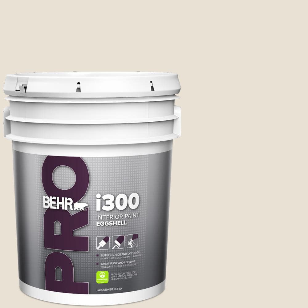 BEHR PRO 5 gal. #730C-1 White Clay Eggshell Interior Paint