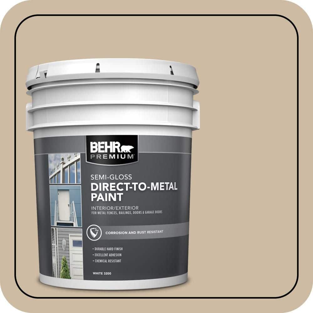 BEHR PREMIUM 5 gal. #710C-3 Gobi Desert Semi-Gloss Direct to Metal Interior/Exterior Paint