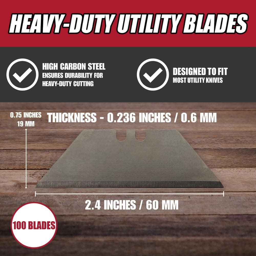 Husky Heavy-Duty Utility Blades (100-Pieces)