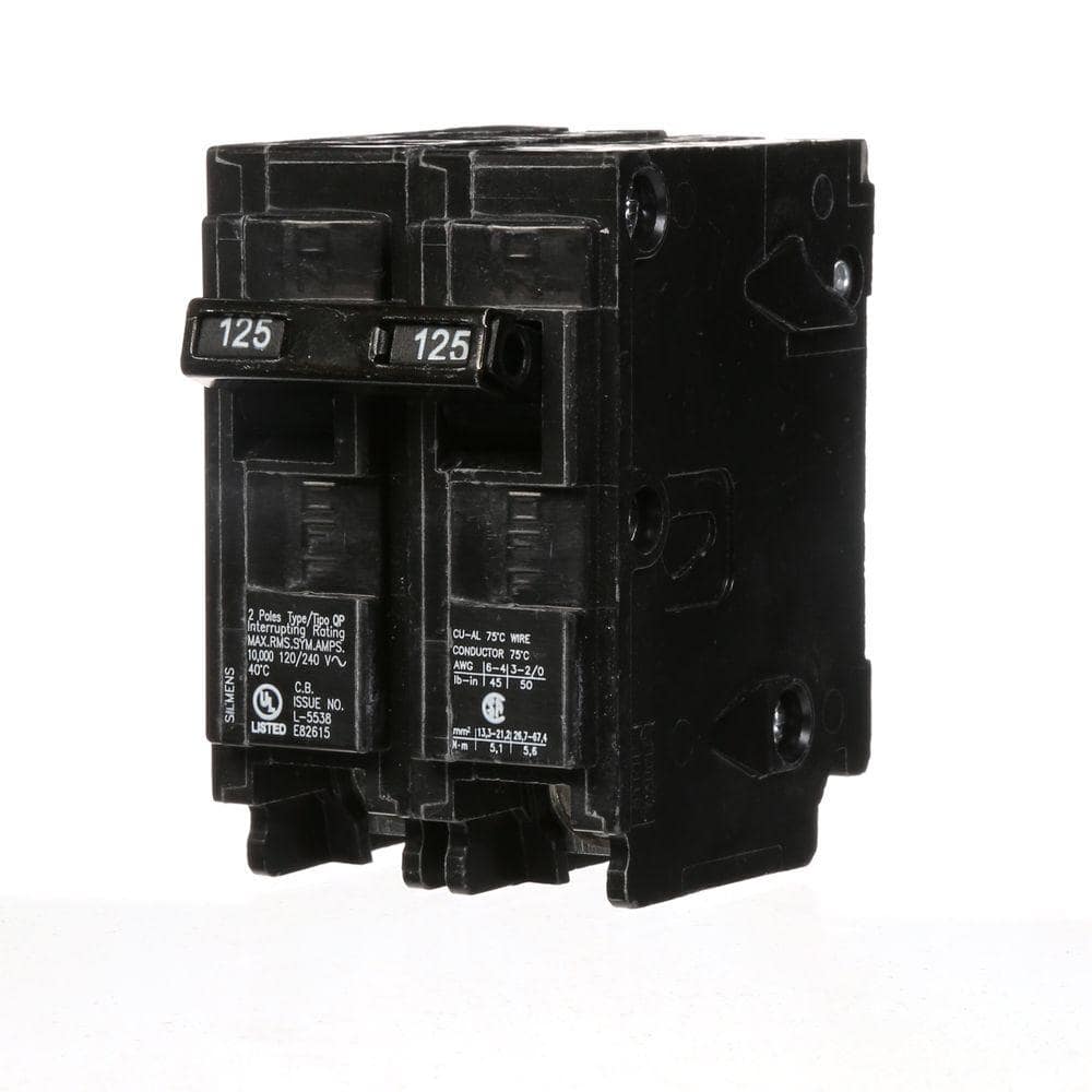 Siemens 125 Amp Double-Pole Type QP Circuit Breaker