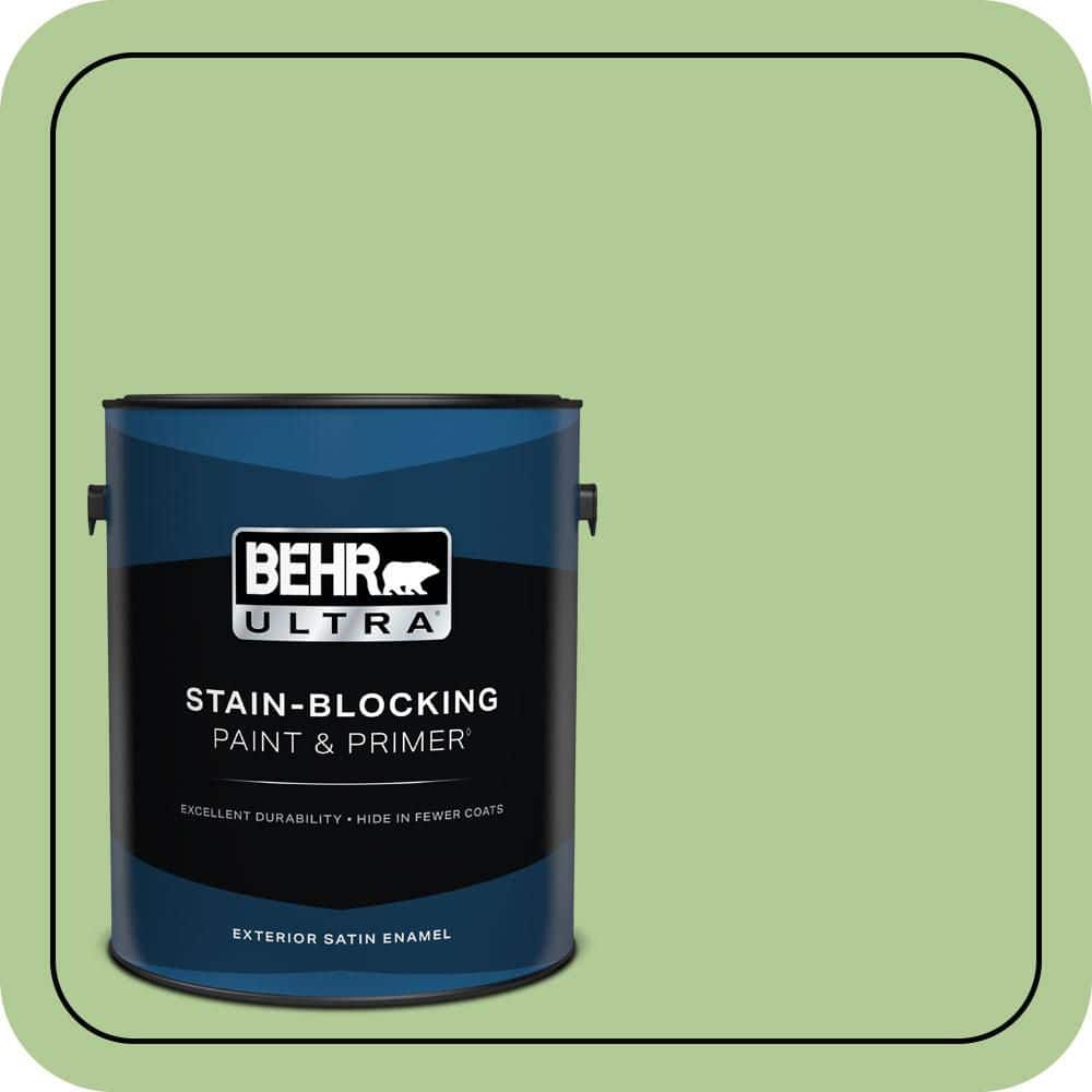 BEHR ULTRA 1 gal. #430D-4 Garden Spot Satin Enamel Exterior Paint & Primer