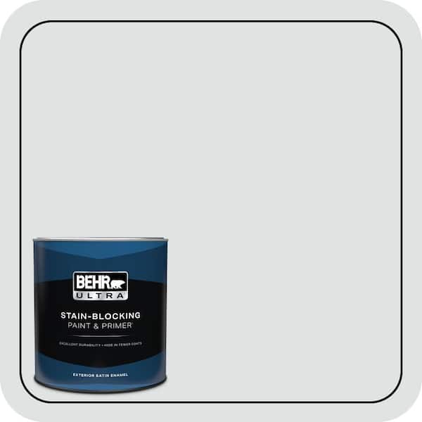 BEHR ULTRA 1 qt. #W-F-520 Ash White Satin Enamel Exterior Paint & Primer (2)